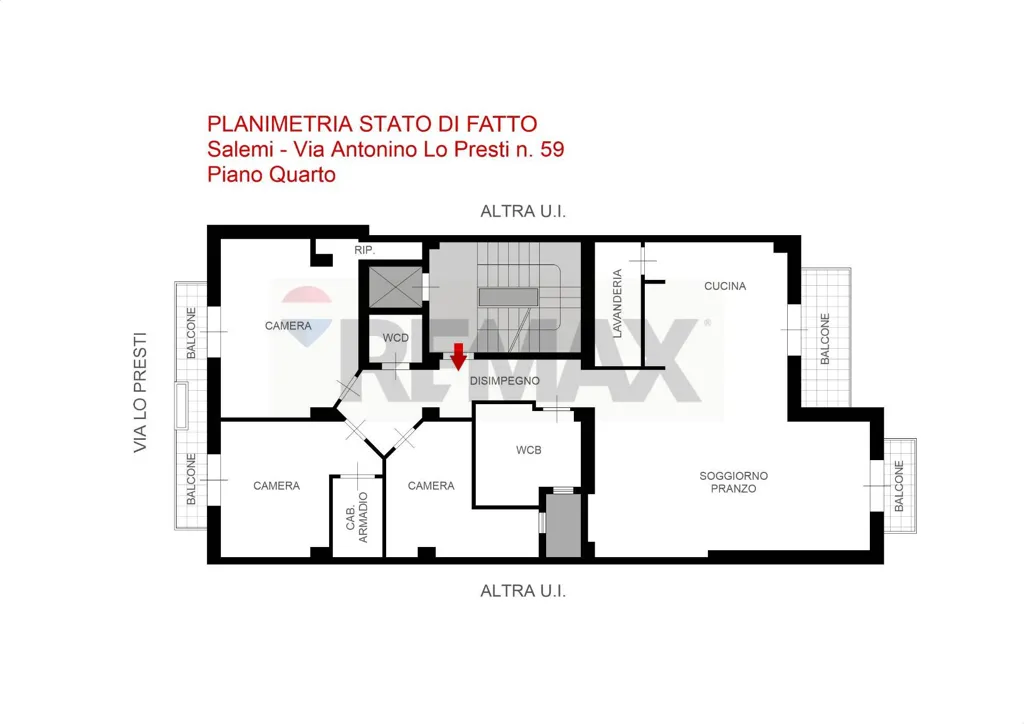 Floor Plan - Panoramic Apartment in Salemi Centre