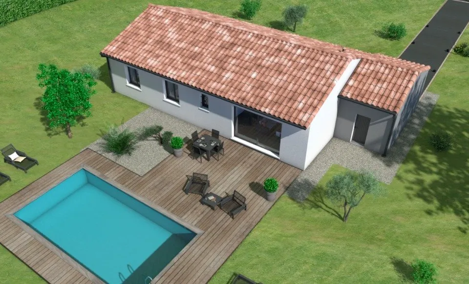 New Villa with Garden in Bérat