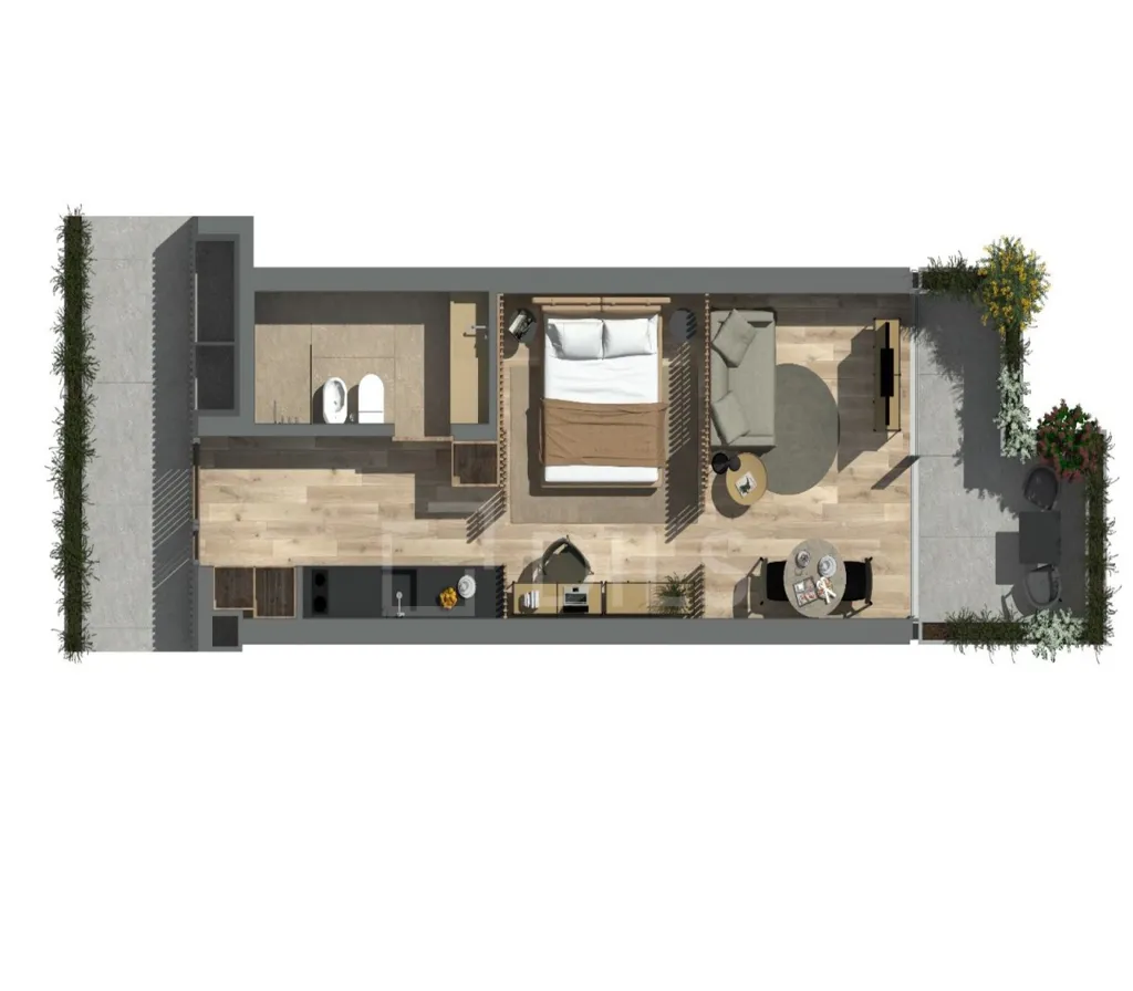 Plan - Shop with Serviced Apartments in Porto