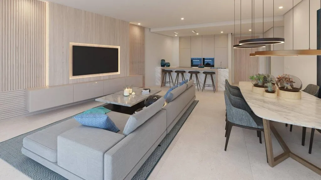 Living Room - Luxury Apartment with Sea View in Benahavís