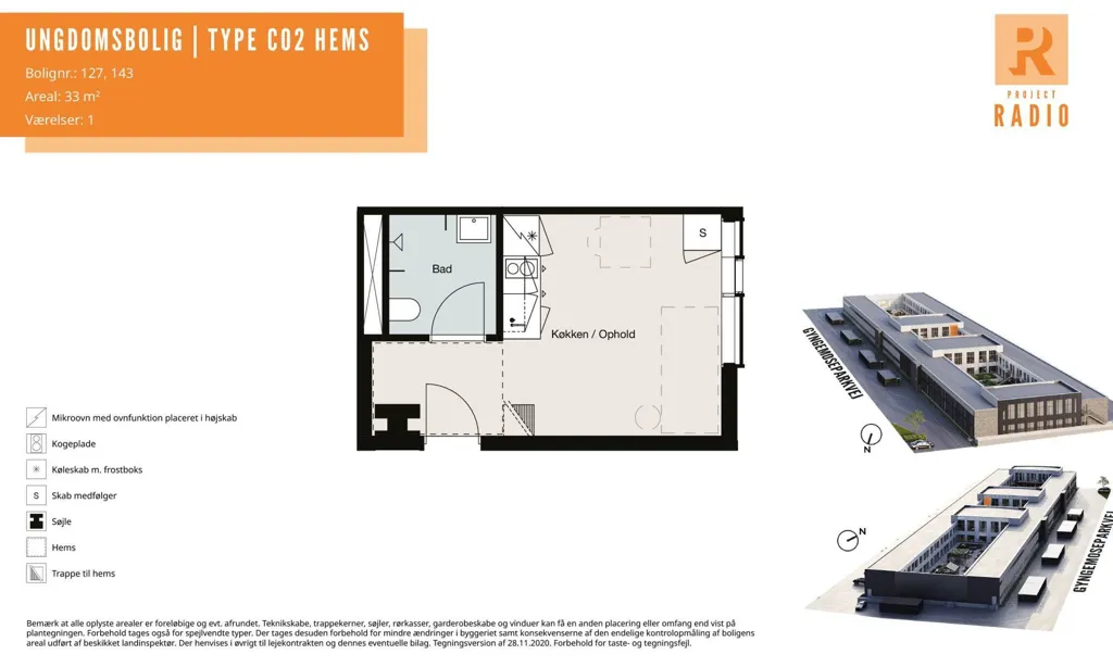 Plan - 1-Bedroom Apartment in Søborg