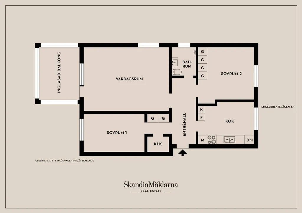 Plan - Ground Floor Apartment with Balcony in Jakobsberg