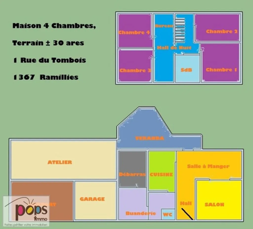 Floor Plan - House with Workshop and Large Garden in Ramillies