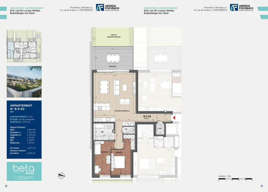 Appartement Neuf avec Terrasse à Erpeldange-sur-Sûre