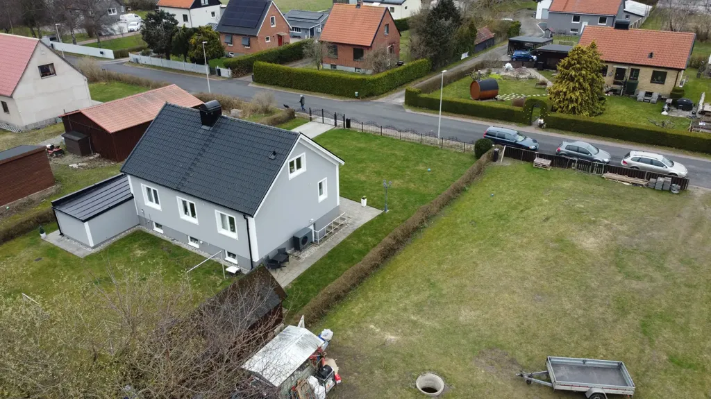 Õhuvaade - Plot with Approved Building Permit in Skåne