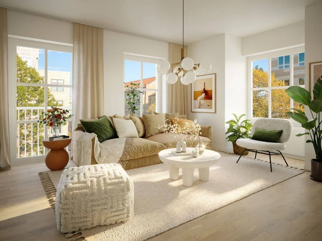 Séjour - High-Class Apartment with Balcony in Linköping