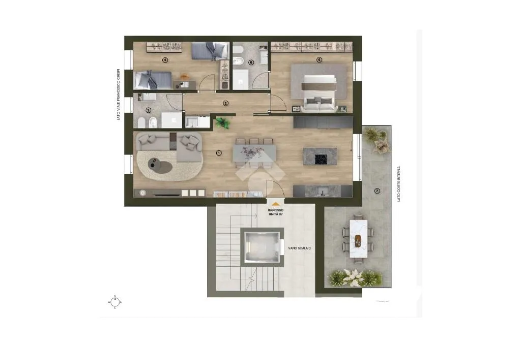 Planimetria - Class A4 Apartment with Terrace in Orzinuovi