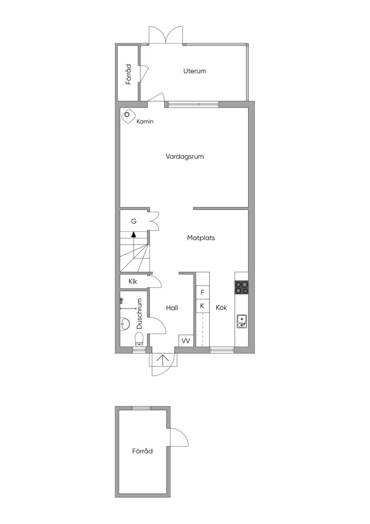 Plaan - Renovated Flat with Fireplace in Central Location