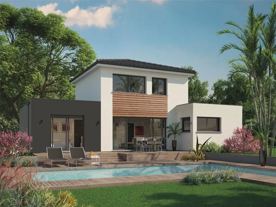 Contemporary Flat-roofed House in Muron