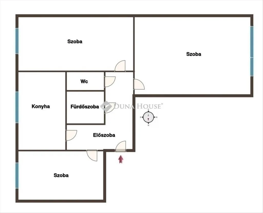 Planimetria - Renovated Flat with Balcony in Budapest 15th District