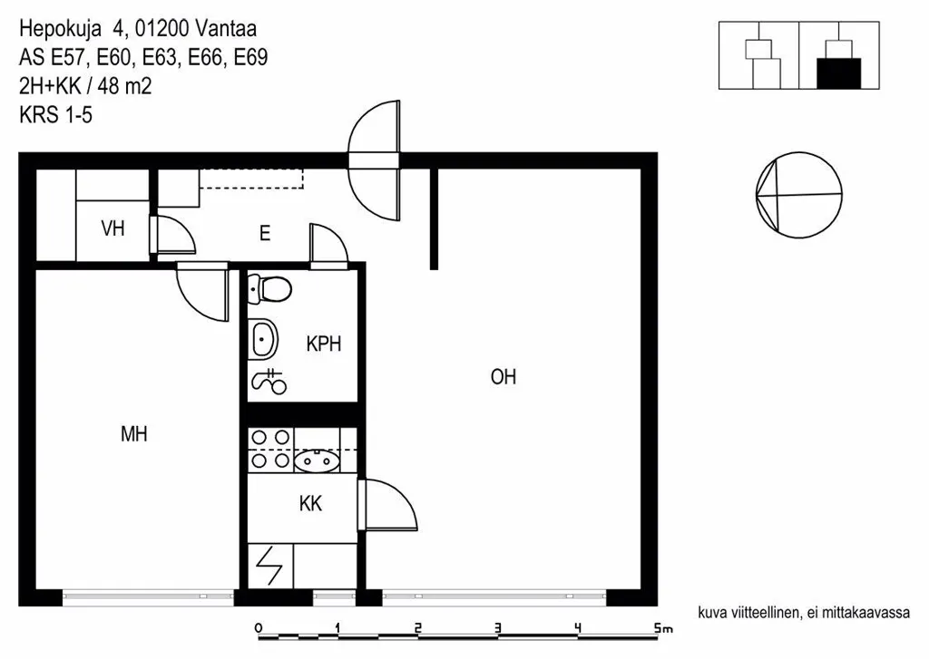 Planimetria - Bright Apartment with Sauna in Hakunila, Vantaa