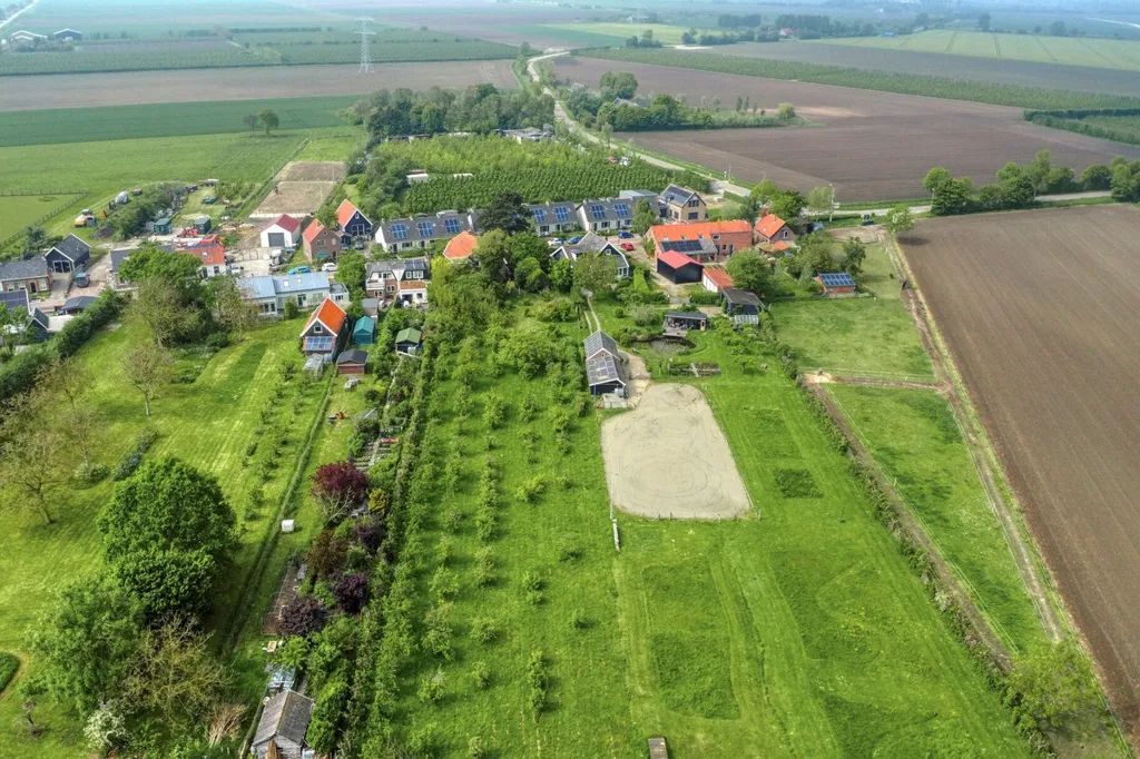 Vue aérienne - Characterful Detached House with Polder View in Ellewoutsdijk