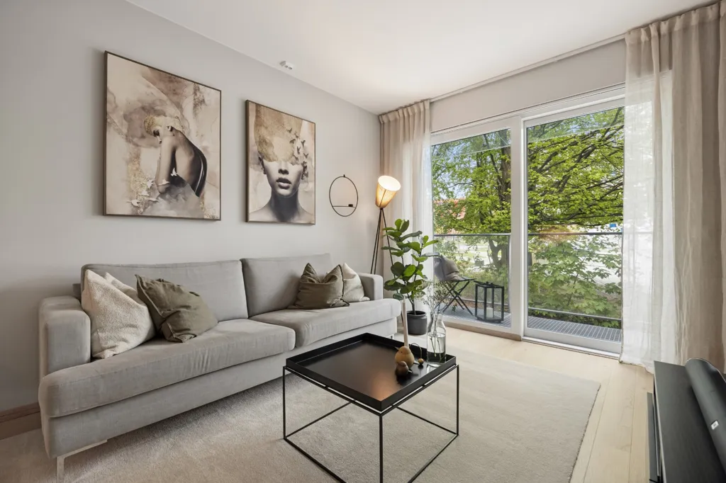 Séjour - Modern Apartment with Lift in Trondheim