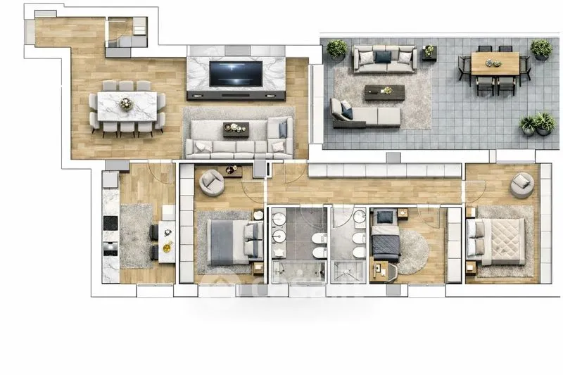 Plan - Penthouse with Terrace in Bologna