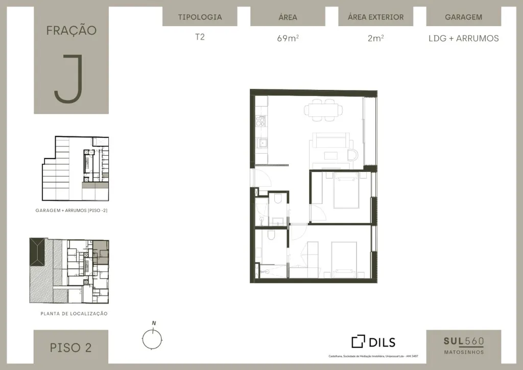 Grundriss - Apartment with Balcony in Matosinhos