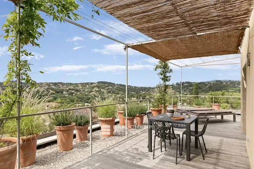 Terrasse - Villa de Luxe avec Piscine à Valbonne