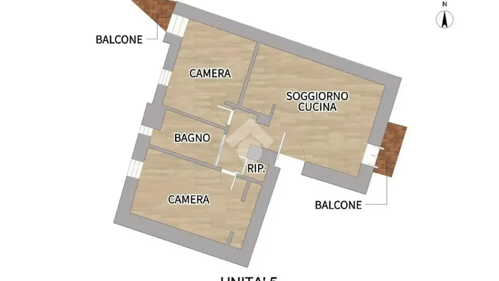 Floor Plan - Modern Apartment with Balcony in Poiano, Verona