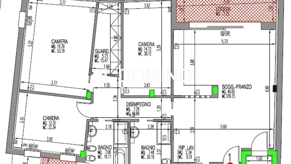 Plan - Modern Apartment with Solar Panels in Padua