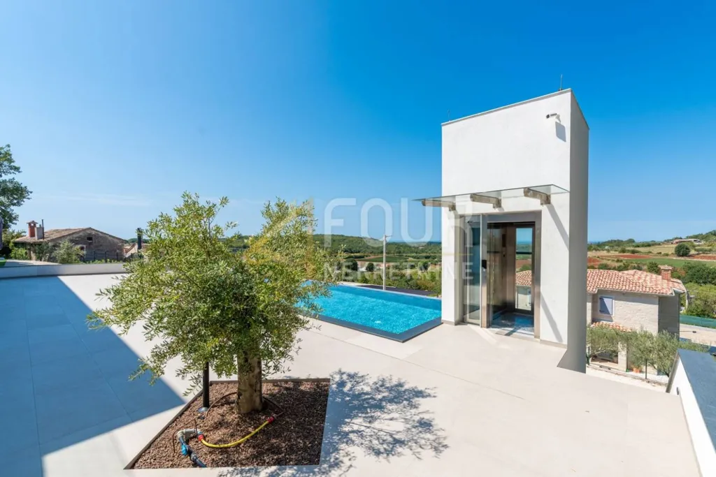 Piscine - Luxury Villa with Infinity Pool in Vižinada