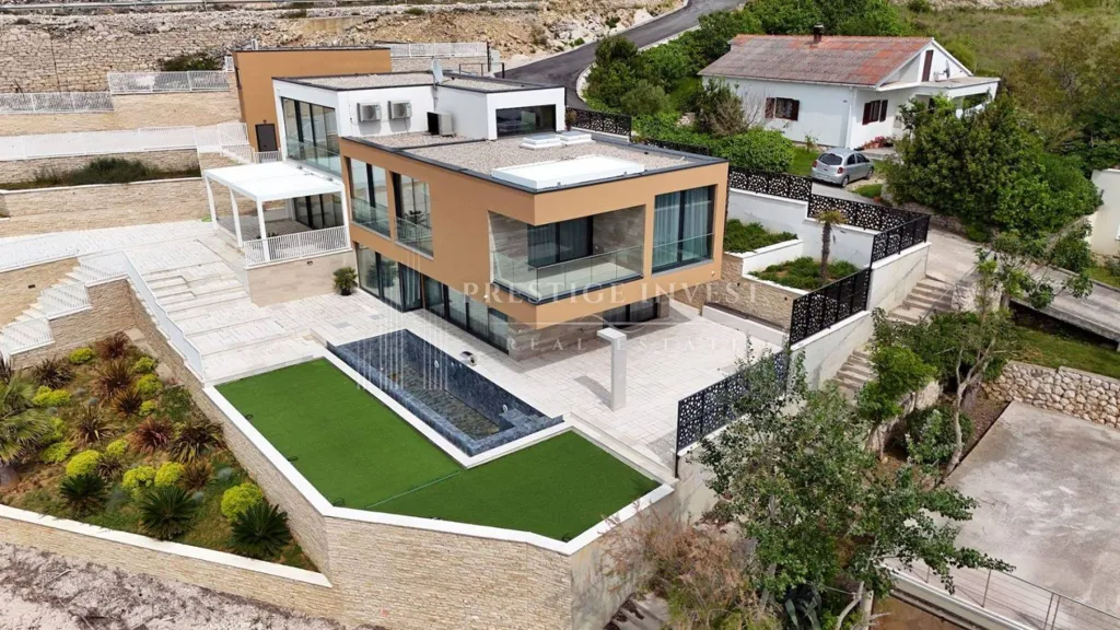 Õhuvaade - Luxury Villa with Marina in Ražanac