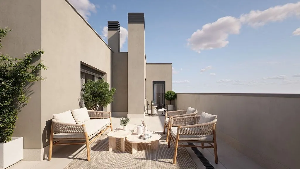 Terrasse - New Flat with Pool in Pinar de Jalón