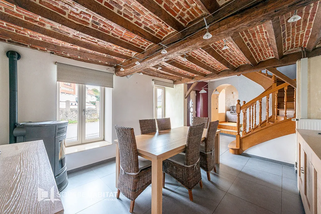 Salle à manger - Maison Longère avec Jardin et Proximité de la Belgique