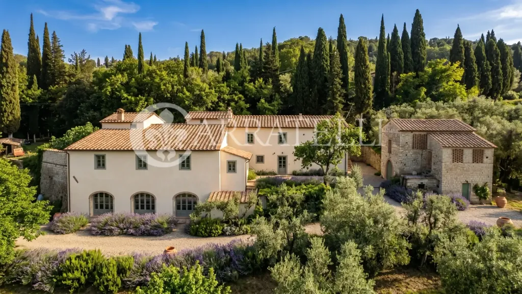 Vista aerea - Rustic Complex with Olive Grove in San Casciano