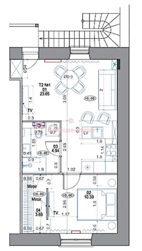 Plan - Appartement Rénové avec Parking à Clermont-Ferrand