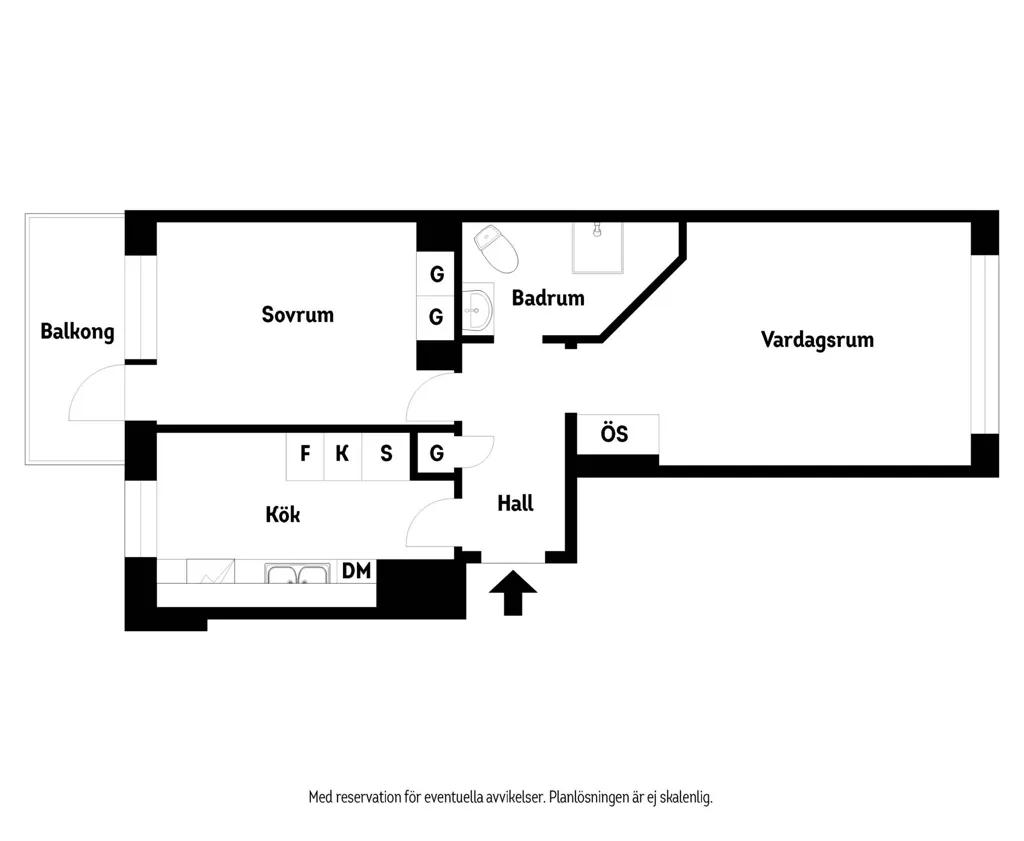 2-toaline korter asukohas Göteborgs kommun