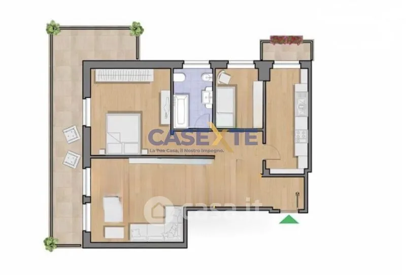 Planimetria - Trilocale with Lake View in Sirmione