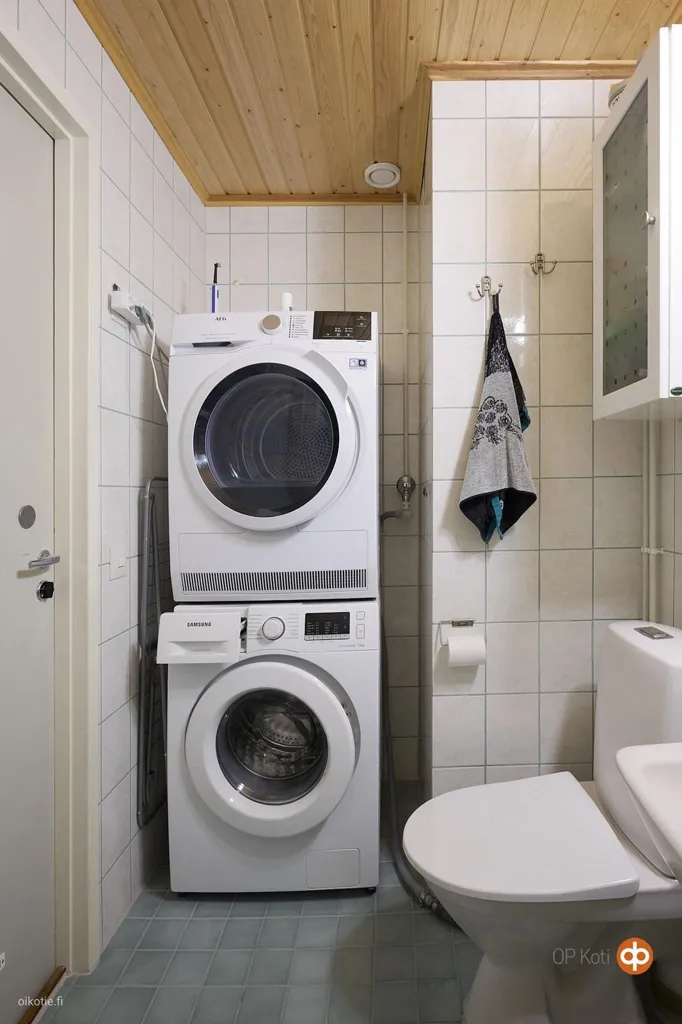 Pesuköök - One-Bedroom Flat with Garden Access in Halikko
