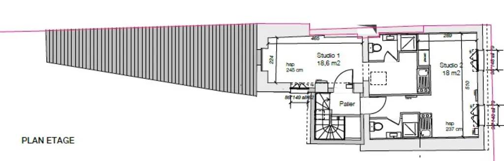 Plan - Maison avec 2 Studios et Garage à Rennes