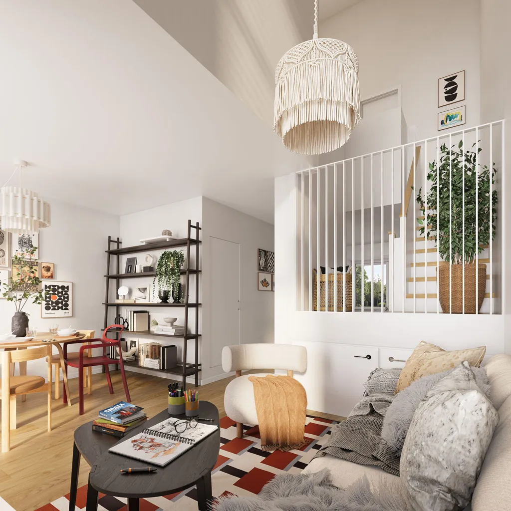 Séjour - Row House with Large Windows in Travbyen