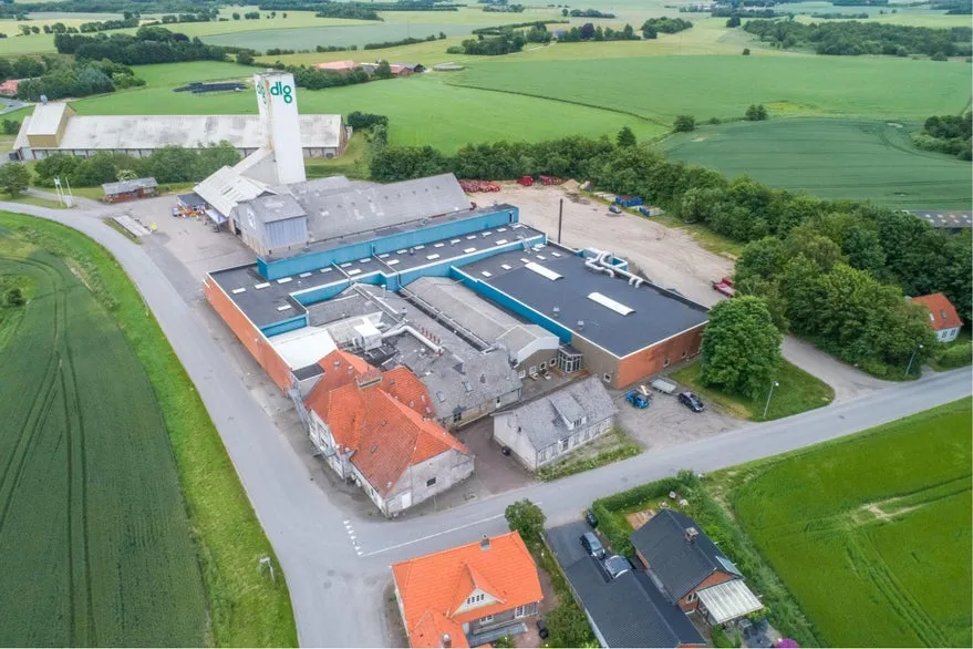 Vue aérienne - Historic Mill with Production Space in Silkeborg