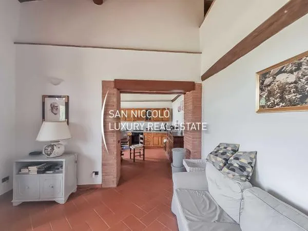 Soggiorno - Colonica con piscina a Greve in Chianti