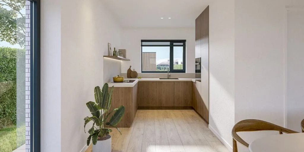 Cuisine - Appartement avec Piscine dans le Projet Woonerf De Vierweg à Roeselare
