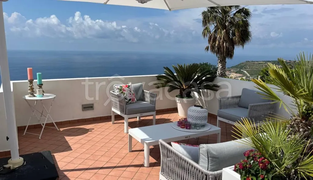 Terrasse - Bifamiliar Villa with Sea View in Zambrone