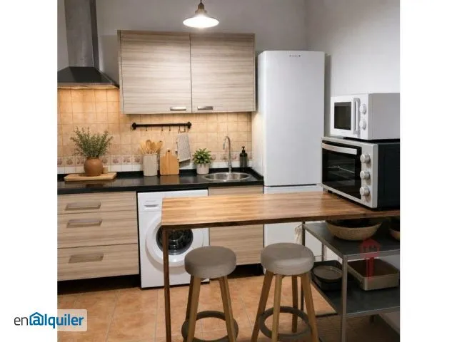 Kitchen - Apartment with Air Conditioning in Old Town, Badajoz