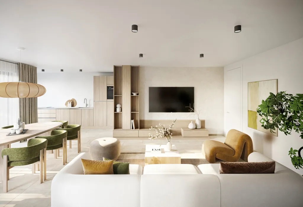 Séjour - Appartement avec terrasse à Oostakker