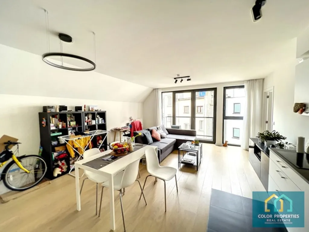 Living Room - Furnished Apartment with Terrace in EU District