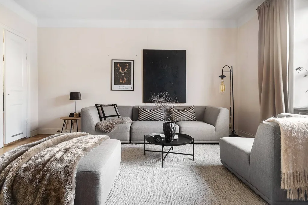 Living Room - 1930s Charm Flat in Haga Norra, Solna
