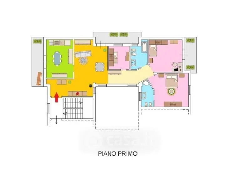 Plan - Apartment with Balcony in Urbisaglia