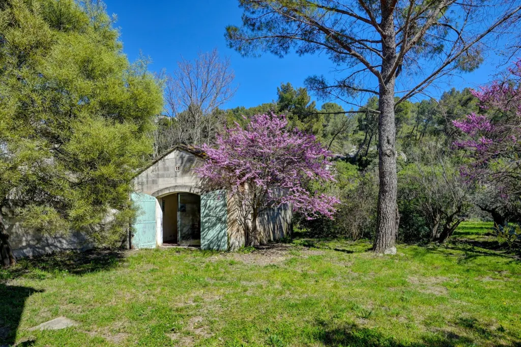 Garden - Charming Property with Pool in Baux de Provence