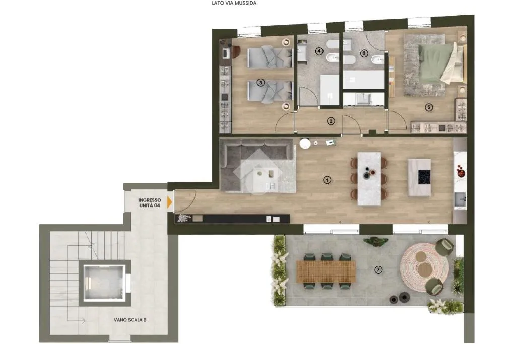 Planimetria - Class A4 Apartment with Terrace in Orzinuovi