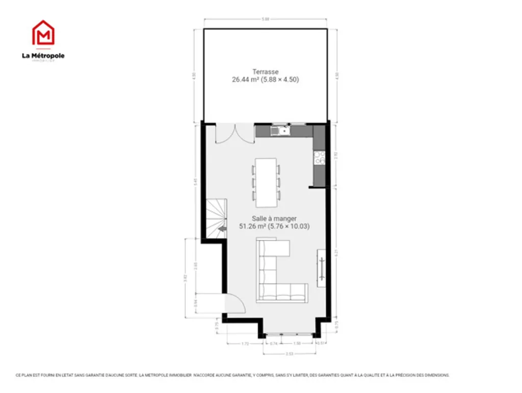 Planimetria - New Duplex Apartment with Terrace in Châtelet