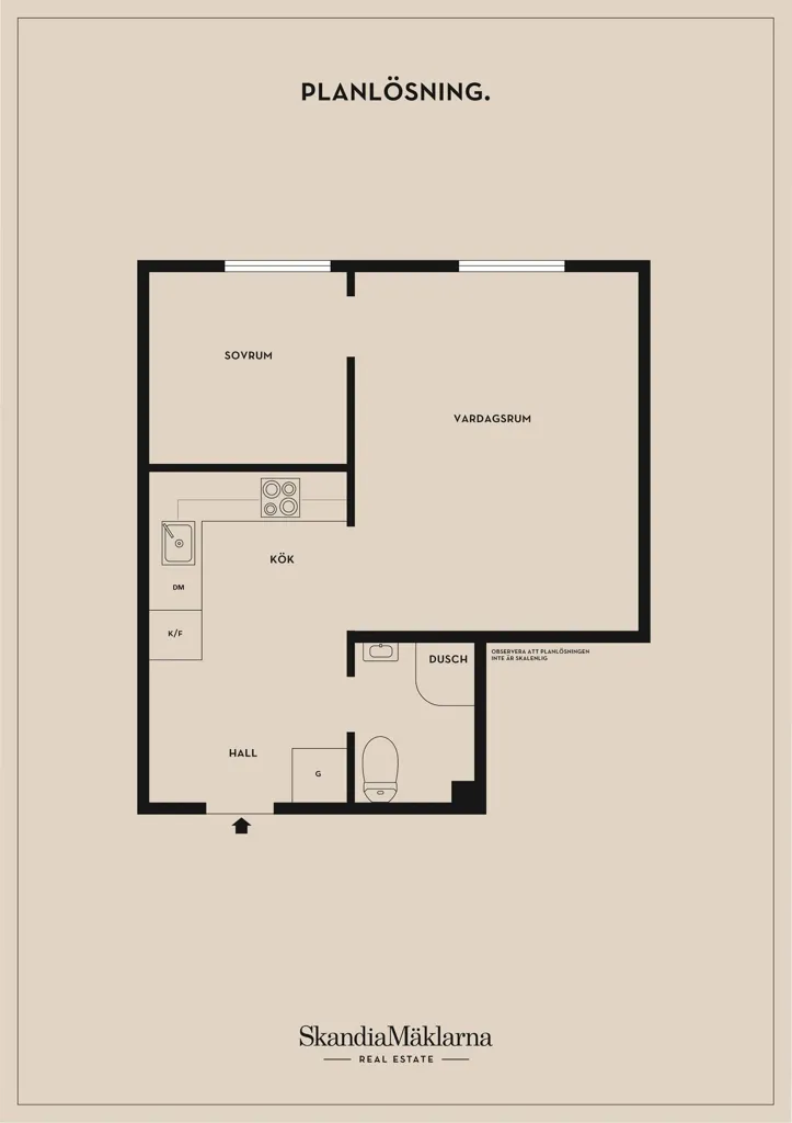 Plaan - Two-Bedroom Flat with Garden Access in Kungsholmen