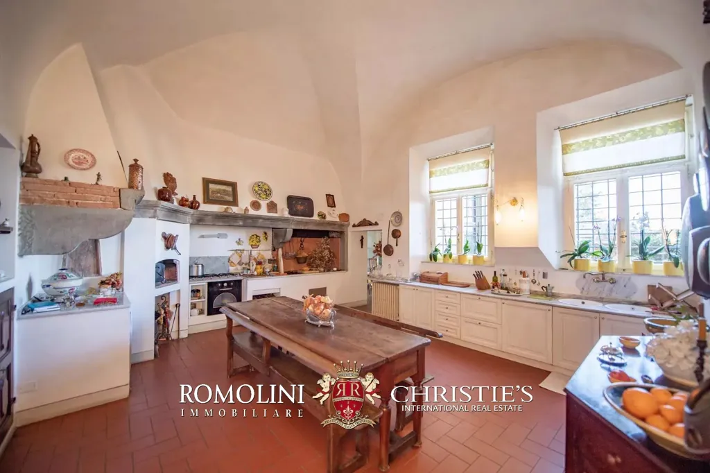Köök - 18th-Century Villa with Panoramic Views near Pisa