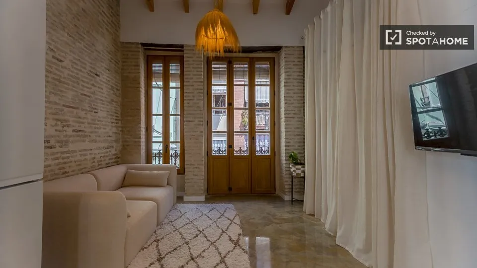 Séjour - Furnished Flat with Terrace in Cabanyal-Canyamelar