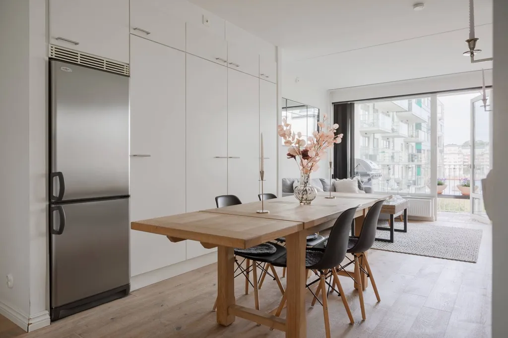 Dining Room - Waterfront Apartment with Balcony in Stockholm