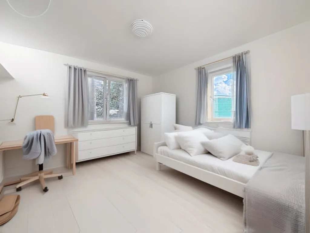 Bedrooms - Architectural 3-Front House with Terrace in Jette